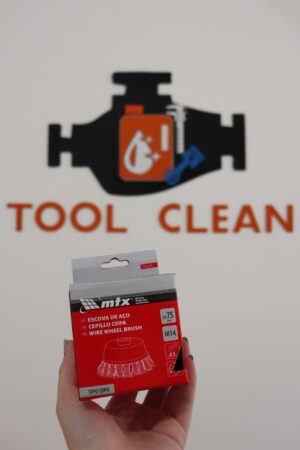 ESCOVA TIPO COPO AÇO CARBONO 75MM TRANÇADO ROSCA M14 - IMPORTADO - Imagem 9