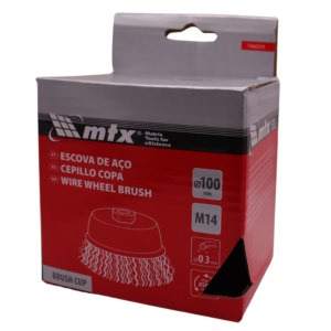 ESCOVA ROTATIVO AÇO - TAÇA  100MM ROSCA M14 - IMPORTADO - Imagem 6