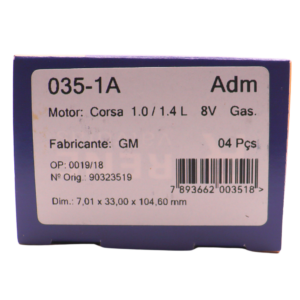 Válvula de admissão - Corsa 1.0/1.4 L  8V  Gas.  4 Cil. - 7,01x33,00x104,60 - 035-1A - Imagem 1