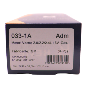 Válvula de admissão - Vectra 2.0/2.2/2.4 L  16V  Gas. 4 Cil. - 5,96x32,00x102,10 - 033-1A - Imagem 1