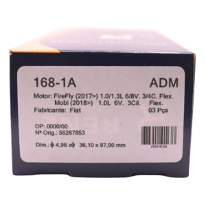 Válvula de admissão - FireFly  (2017 >) / Mobi (2018 >) 1.0 L 6V Flex. 3Cil. - 4,96x36,10x97,00 - 168-1A - Imagem 1