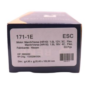 Válvula de escape - March /Versa 1.0L 12V 3Cil. (HR10) e 1.6L 16V 4Cil. (HR16) Flex. - 4,95x25,40x102,60 - 171-1E - Imagem 1