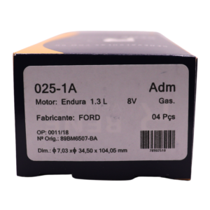 Válvula de admissão - Endura 1.3 L 8V Gas. 4 Cil. - 7,03x34,50x104,05 - 025-1A